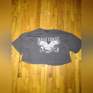 Gray West Coast Crop Top